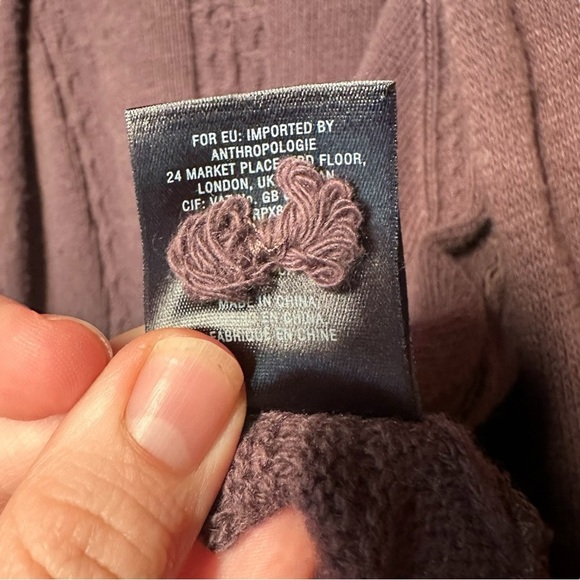 Anthropologie Knitted & Knotted Ismare Cabled Cardi Medium Romantic Long Line - Picture 5 of 13